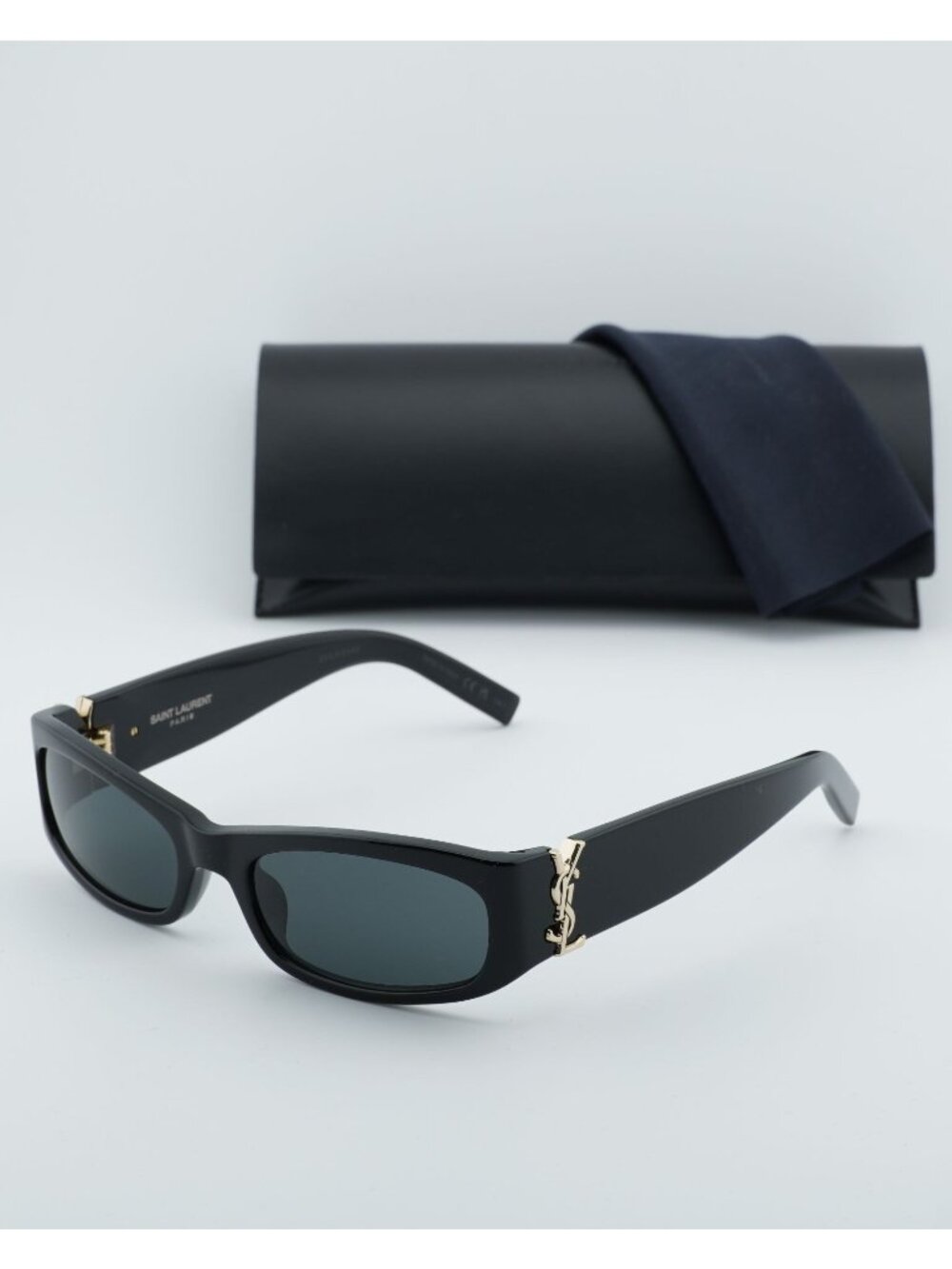 Saint Laurent SL M152 001 Rectangle Sunglasses - Black
